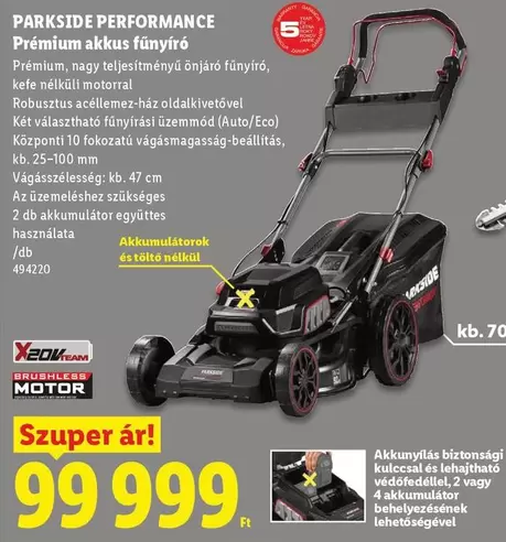 Prémium akkus fűnyíró