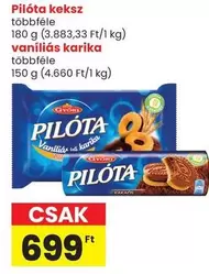 Pilóta keksz vaníliás karika
