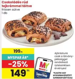 Csokoládés rúd tejkrémmel töltve frissen sütve