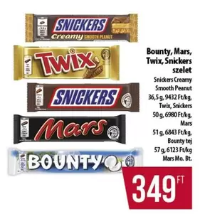Mo - Bounty, Mars, Twix, Snickers szelet