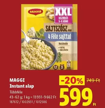 Xxl - Instant alap 43-62 g; 1 kg = 13931-9662 Ft 187612 / 1002931 / 1012586