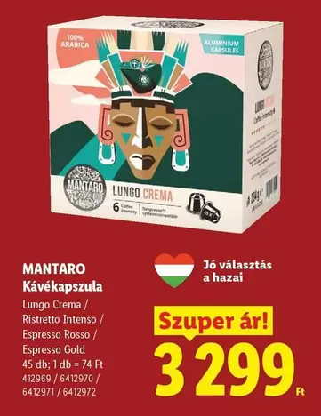 Lungo Crema / Ristretto Intenso / Espresso Rosso / Espresso Gold Kávékapszula
