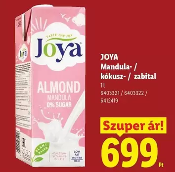 Joy - Mandula- / kókusz- / zabital 11 6403321 / 6403322 / 6412419