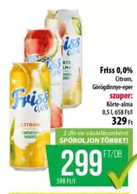 Friss 0,0% Citrom, Görögdinnye-eper, Körte-alma