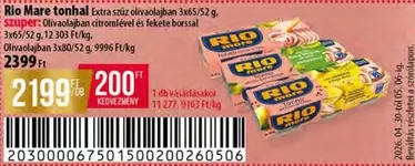 tonhal Extra szűz olívaolajban