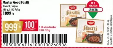 Master Good Füstli Klasszik, Sajtos