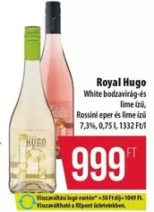 Royal Hugo White bodzavirág- és lime ízű