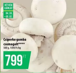 Csiperke gomba csomagolt