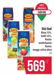 Sió ital Alma 12%, Szőlő 12%, Multivitamin