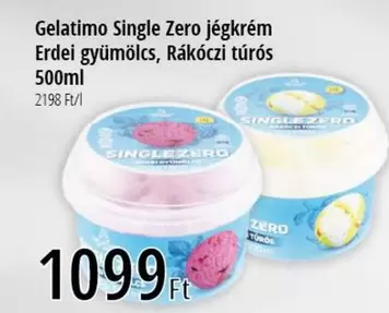 Single Zero jégkrém Erdei gyümölcs, Rákóczi túrós