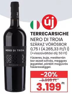 NERO DI TROIA SZÁRAZ VÖRÖSBOR