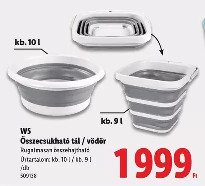 Összecsukható tál / vödör