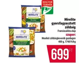 gyorsfagyasztott zöldség
