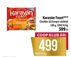 Toast Cheddar ízű burger szeletek