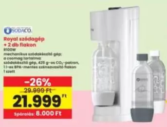 Royal szódagép + 2 db flakon