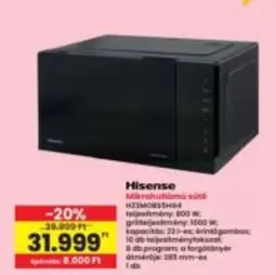 Mikrohullámú sütő H23MOESTH04