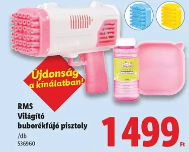 Világító buborékfújó pisztoly /db 536960