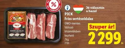 Friss sertésoldalas