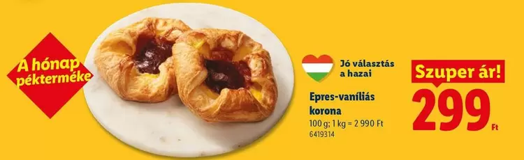 Epres-vanilliás korona