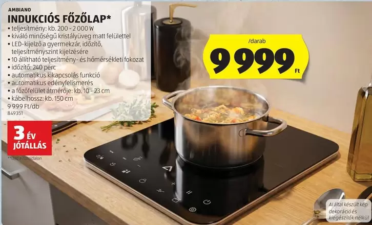 INDUKCIÓS FŐZŐLAP