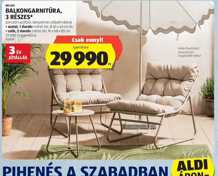 BALKONGARNITÚRA, 3 RÉSZES*