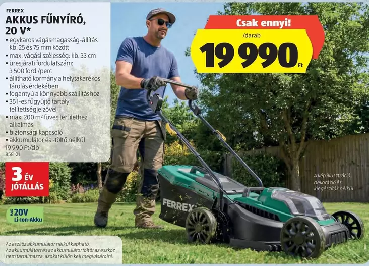 AKKUS FŰNYÍRÓ, 20 V*