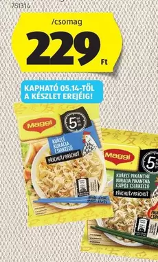 Kukorica pikáns csirke ízesítésű instant tészta