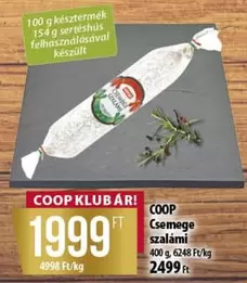 Csemege szalámi
