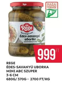 Édes-savanyú uborka MINI ABC SZUPER