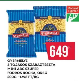 4 TOJÁSOS SZÁRAZTÉSZTA MINI ABC SZUPER FODROS KOCKA, ORSÓ