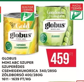 MINI ABC SZUPER SZUPERÉDES Csemegekukorica 340/285G Zöldborsó 400/280G