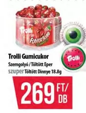 Gumicukor Szemgolyó/Töltött Eper szuper Töltött Dinnye