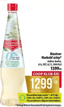 Mautner Markhof szörp