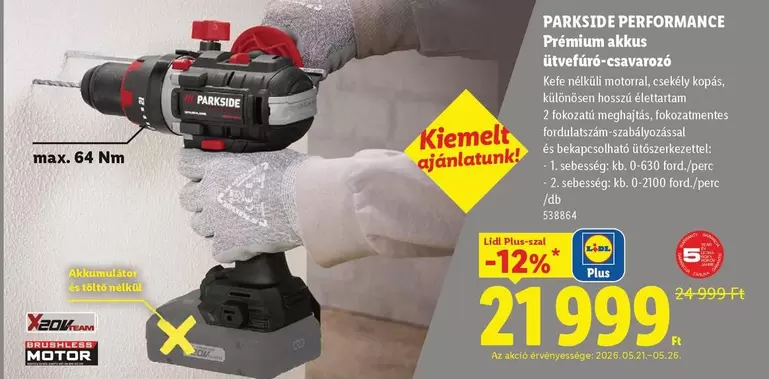 Prémium akkus ütvefúró-csavaroztató