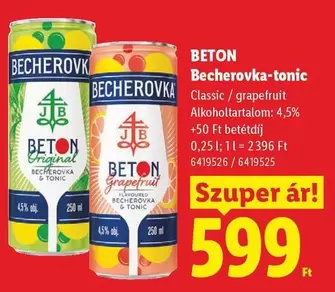 Becherovka-tonic Classic / grapefruit