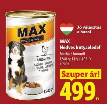 MAX Nedves kutyaeledel