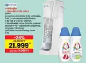 Sodastream - Szódagép + ajándék 2 db szörp