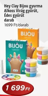 Hey Clay Bijou gyurma Alkoss Virág gyűrűt, Édes gyűrűt