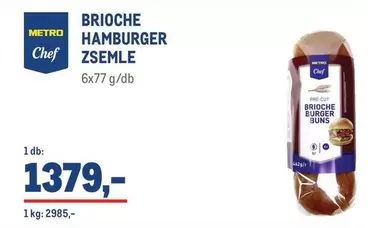 Brioche Hamburger Zsemlé