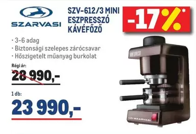 SZV-612/3 MINI ESZPRESSZÓ KÁVÉFŐZŐ