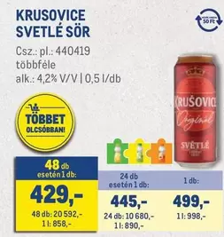 KRUSOVICE SVETLÉ SÖR