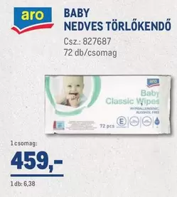 BABY NEDVES TÖRLŐKENDŐ Csz.: 827687 72 db/csomag