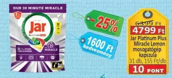 Platinum Plus Miracle lenru mosogatógép kapszula