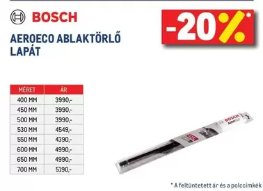 Bosch - AEROECO ABLAKTÖRLŐ LAPÁT