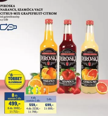 PIROSKA NARANCS, SZAMÓCA VAGY CITRUS-MIX GRAPEFRUIT-CITROM