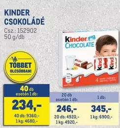 Kinder - CSOKOLÁDÉ Csz.: 152902 50 g/db
