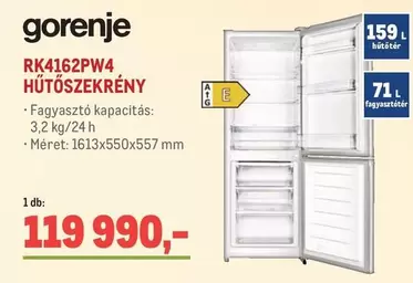 Gorenje - RK4162PW4 HŰTŐSZekrény