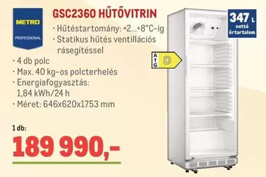 GSC2360 HŰTŐVITRIN