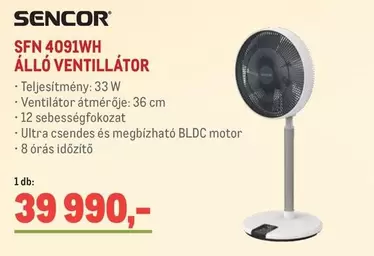 SFN 4091WH ÁLLÓ VENTILÁTOR