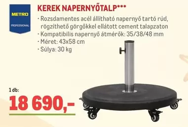 Kerek napernyőtartó